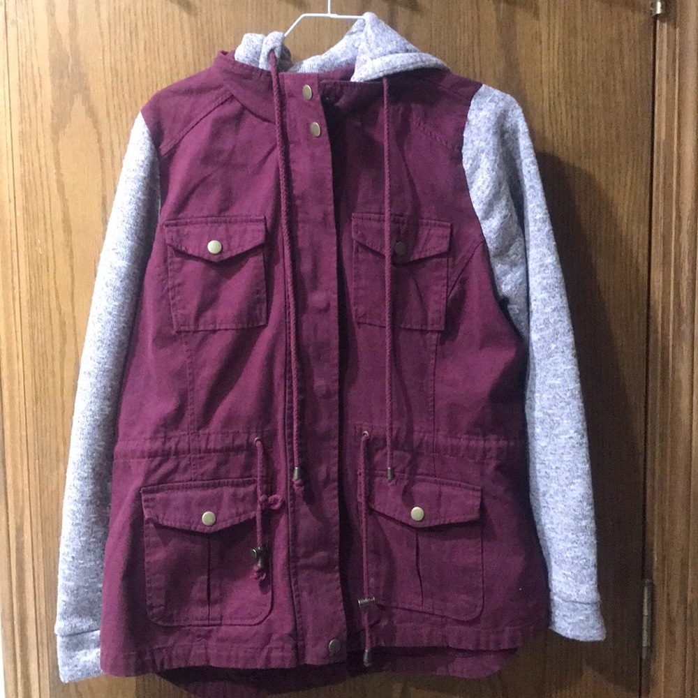 Maroon Utility Jacket - image 1